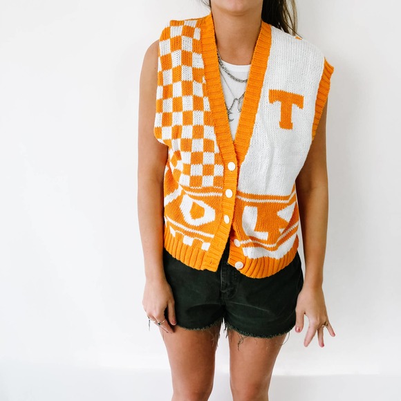 Vintage Tops - Vintage University Of Tennessee Orange Vest